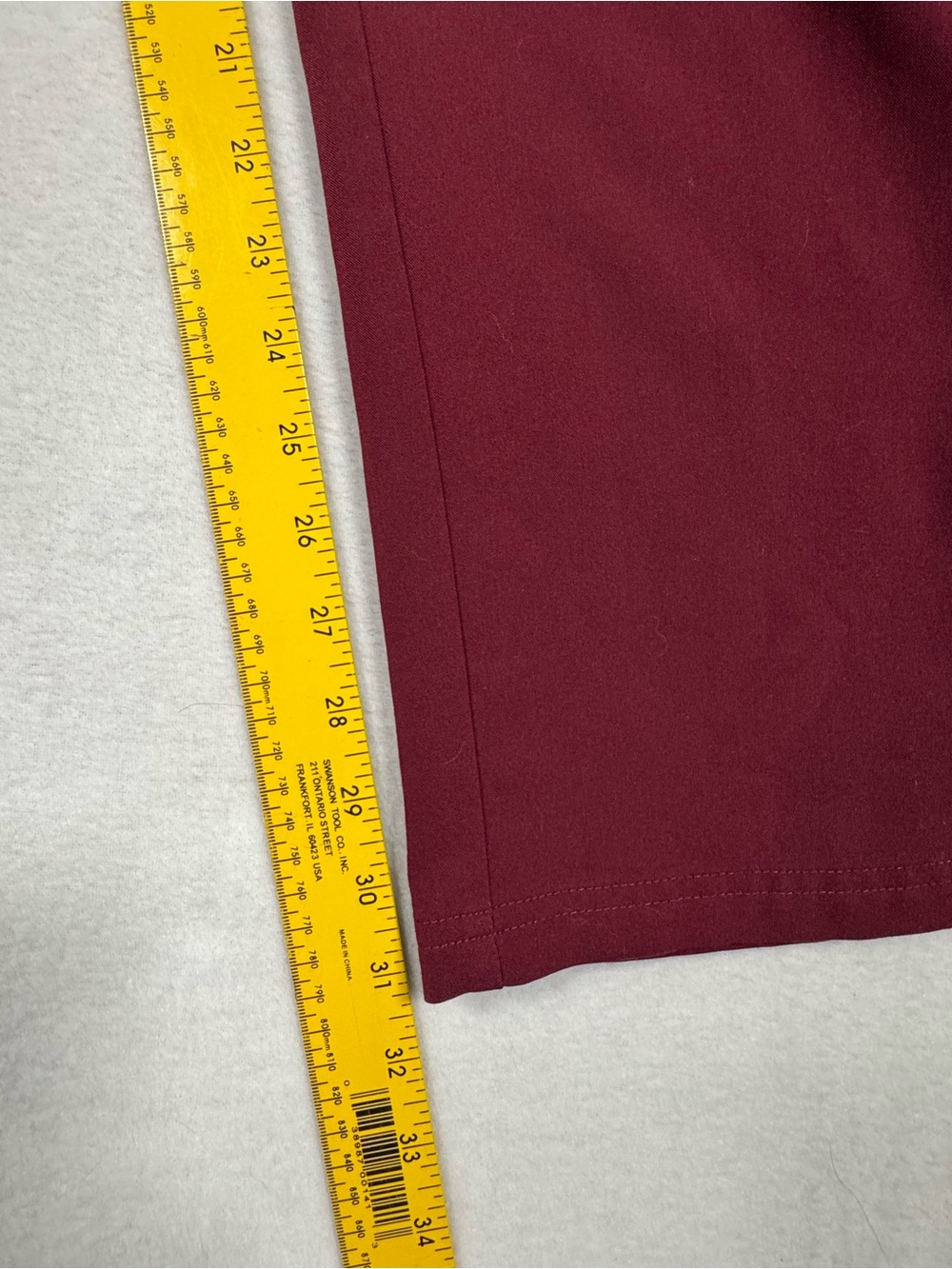 FIGS High Waisted Yola Skinny Scrub Pants Burgundy Women XL Tall XL/T W22SW2013T - Picture 8 of 8
